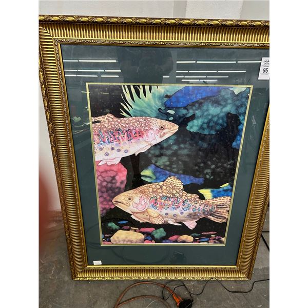 Framed Fish Wall Art - 30  X  36