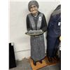 Image 1 : Spooky Old Lady 5' Animated Tray Holder Halloween Character - No Cord