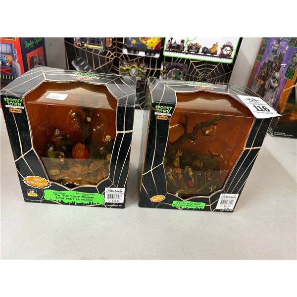 Spooky Town Lone Prairie/Night Music Figurine Settings - 2