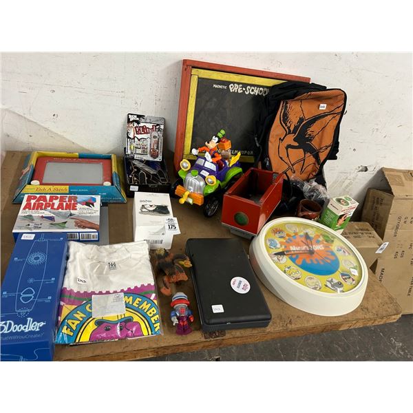 Paper Airplane Kit, Doodler, Barney T-Shirt, Spiderman, Goofey, Vintage School