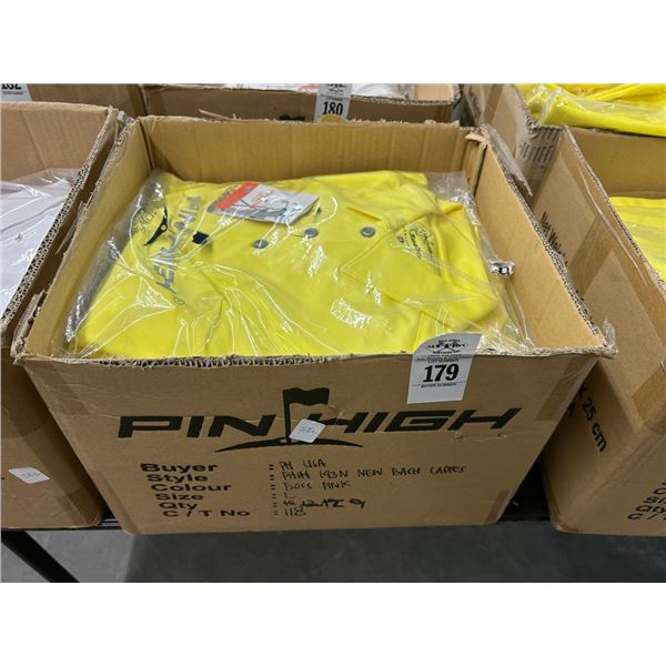 18-Pin High New Ladie's Polo Golf Shirt Yellow/Pink - 18 X $