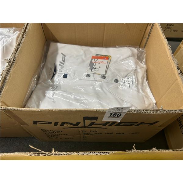 13-Pin High New Ladie's Polo Golf Shirt Shite - 13 X $
