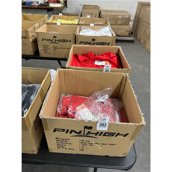 6-Pin Hi jLadie's New Red Polo Golf Shirts - 6  X $