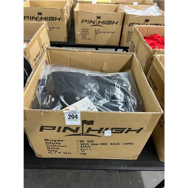 15-Pin High Ladie's New Black Polo Golf Shirts - 15 X $