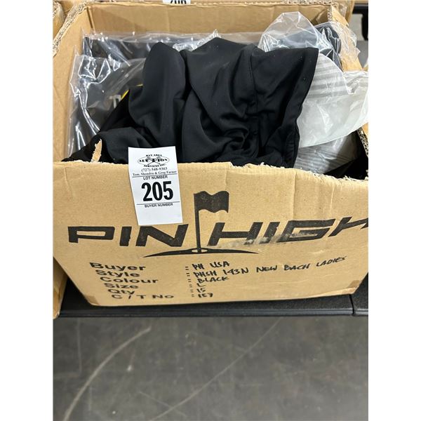 15-Pin High Ladie's New Black Polo Golf Shirts - 15 X $