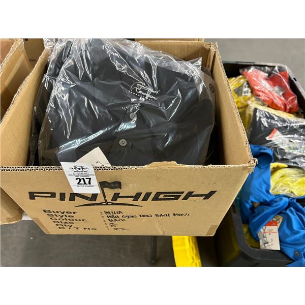 15-Pin Hi Men's New Black Polo Golf Shirts - 15 X $