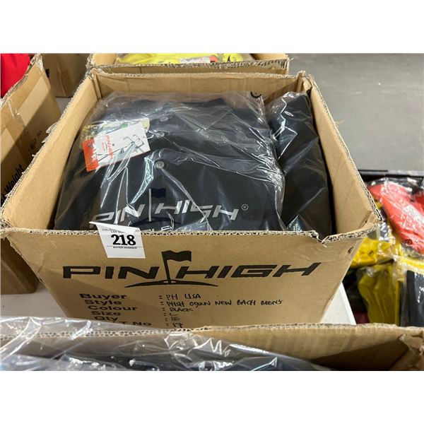 15-Pin Hi Men's New Black Polo Golf Shirts - 15 X $