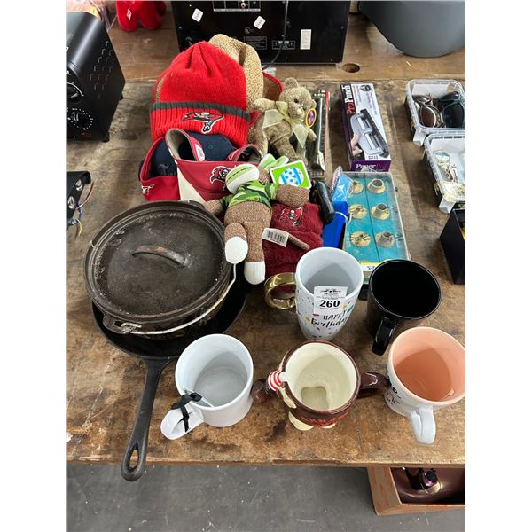 Hole Punch, Mag Light, Collector Baseball Caps, Cast Bean Pot, Mugs