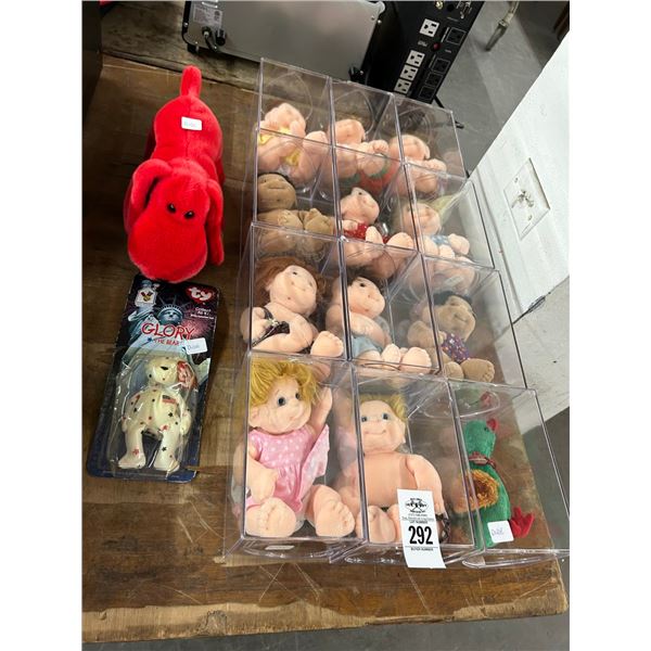 14-TY Beanie Babies Collectables w/Showcase - 14 X $