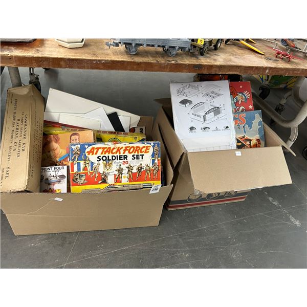 Asst. Vintage Toys, Military Toys - 2 Boxes