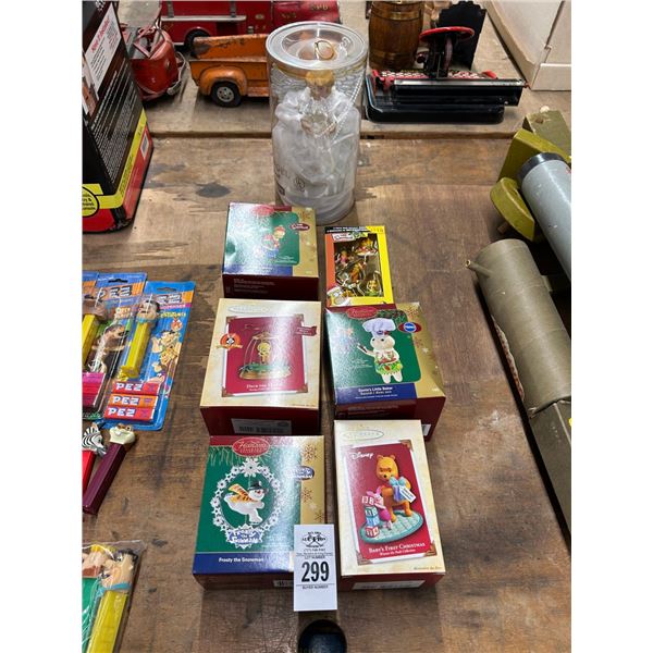 Hallmark Christmas Heirloom Ornaments 6 w/Simpsons, Tweety, Dough Boy, Pooh
