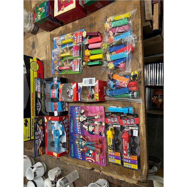 Collector Pez w/Dispensers w/Flinstones, Marvel Figurines, Die Cast