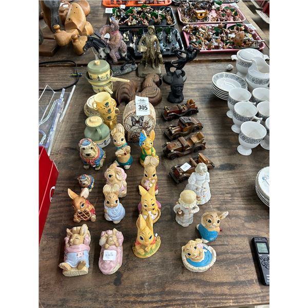 Wooden Toy Cars, Wood Charm Figurines, Décor