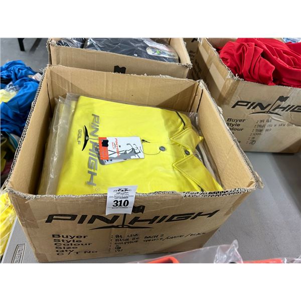 15-Pin High New Polo Golf Shirt - Yellow - 15 X $