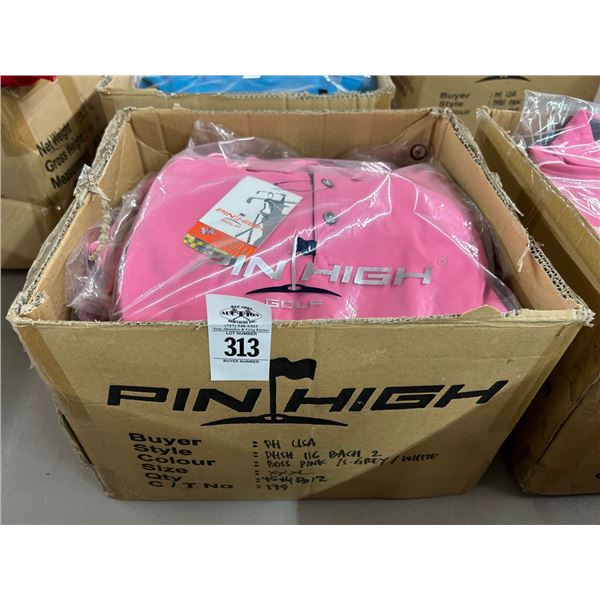 15-Pin High New Polo Golf Shirt - Pink - 15 X $