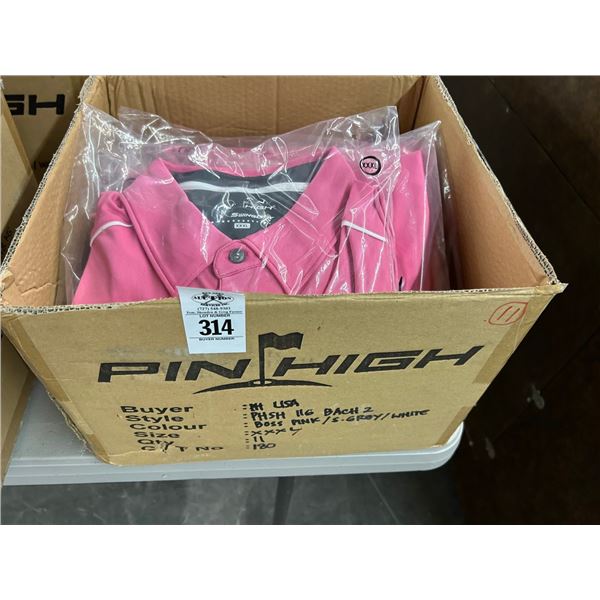 11-Pin High New Polo Golf Shirt - Pink - 11 X $