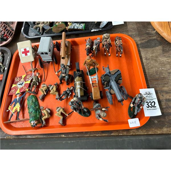 Vintage Cast Toy Soldiers, Die Cast Canons, Cars