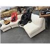 Image 1 : Beige Cloth 4 Section Sofa