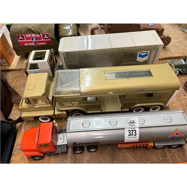 Chevron/Amoco/Vintage Toy Trucks/Horse/Van