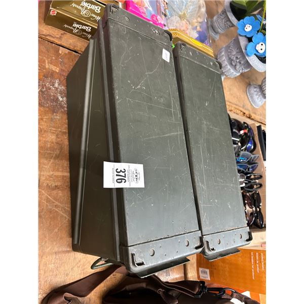 Large Metal Ammo Boxes - Pair