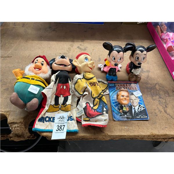 Disney Puppets, Mickey/Minnie Figurines, Pat Sajak Bobblehead