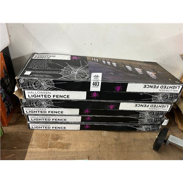 6-Halloween Lighted Fence  2'  - 6 X $