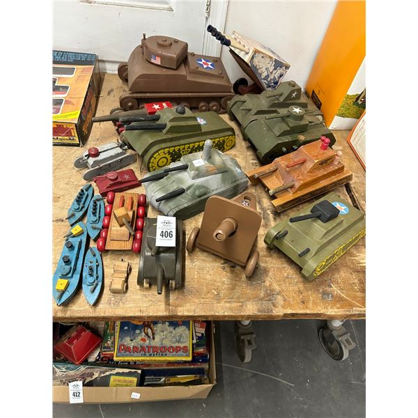 Vintage Wooden Military Tooys