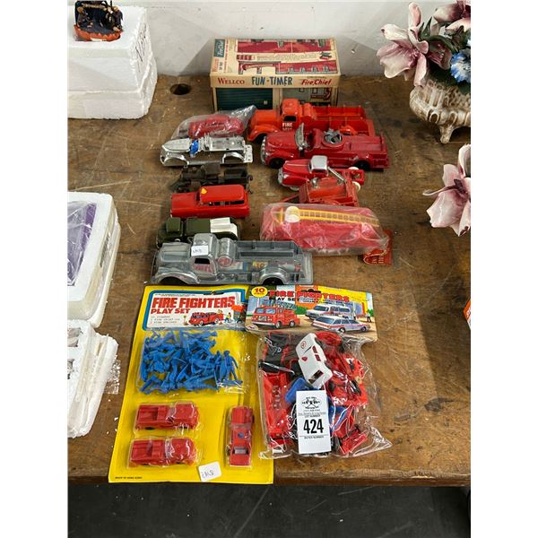 Vintage Toy Fire Trucks, Fire Chief Fun Time Model