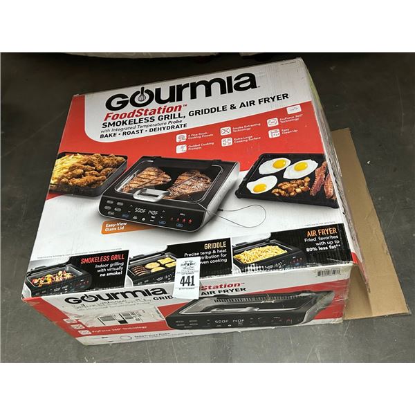 Gourmia Food Station Smokeless Grill/Griddle/Air Fryer
