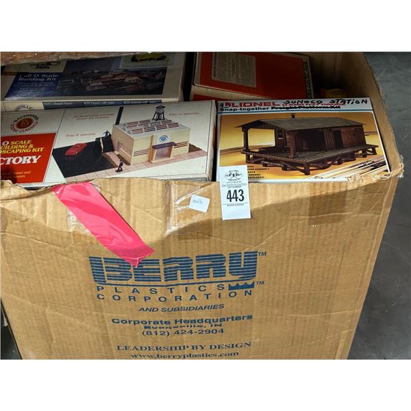Box Full of Vintage Trains Set Buildings/Models