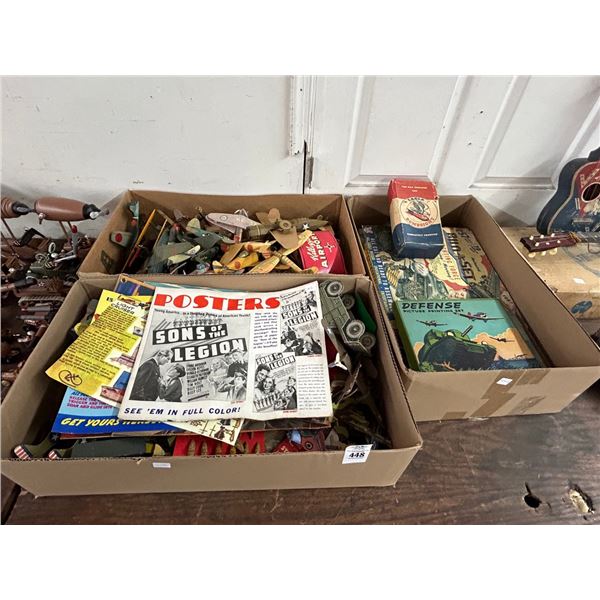 Asst. Vintage, Military Toy Airplanes, Models, Accessories