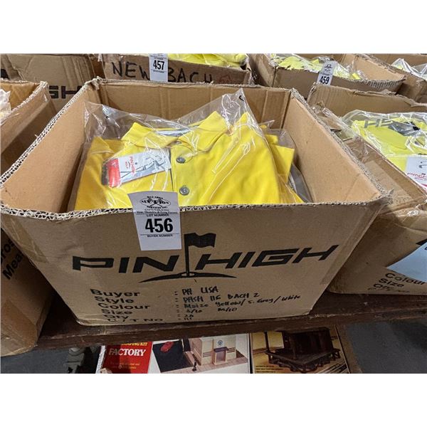 15-Pin High New Men's Polo Golf Shirt - Yellow - 15 X $