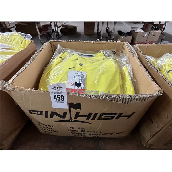 15-Pin High New Men's Polo Golf Shirt - Yellow - 15 X $