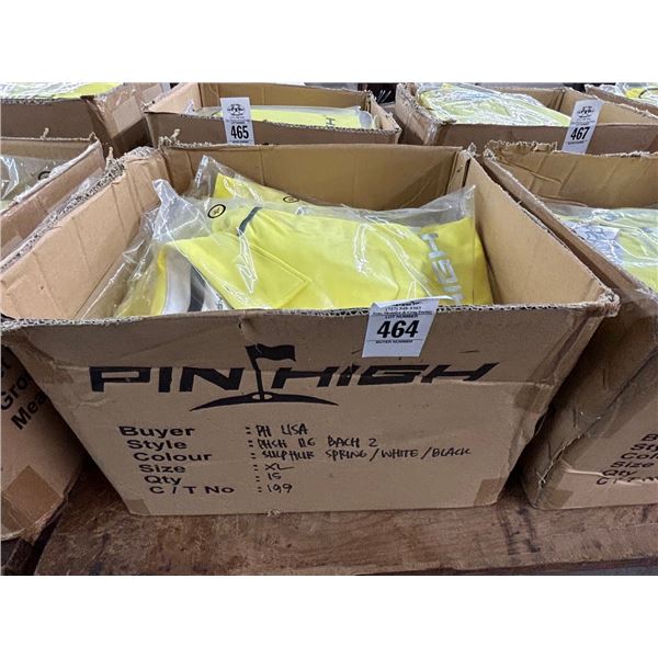 15-Pin High New Men's Polo Golf Shirt - Yellow - 15 X $