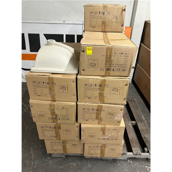 19-New Undercounter Mount Art Basin Lavatory Sink - 19 X $
