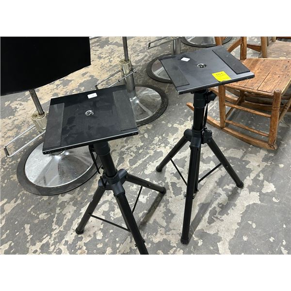 Black Metal Tripod Stands - Pair