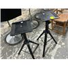 Image 1 : Black Metal Tripod Stands - Pair