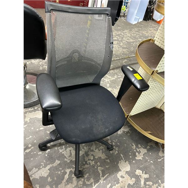 Black Secretarial Armchair - Some Damage