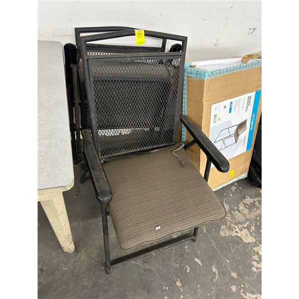Patio Padded Folding Chairs - Pair