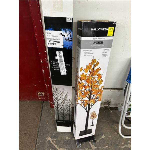 Halloween Lighted Maple/Twigg Trees - 2