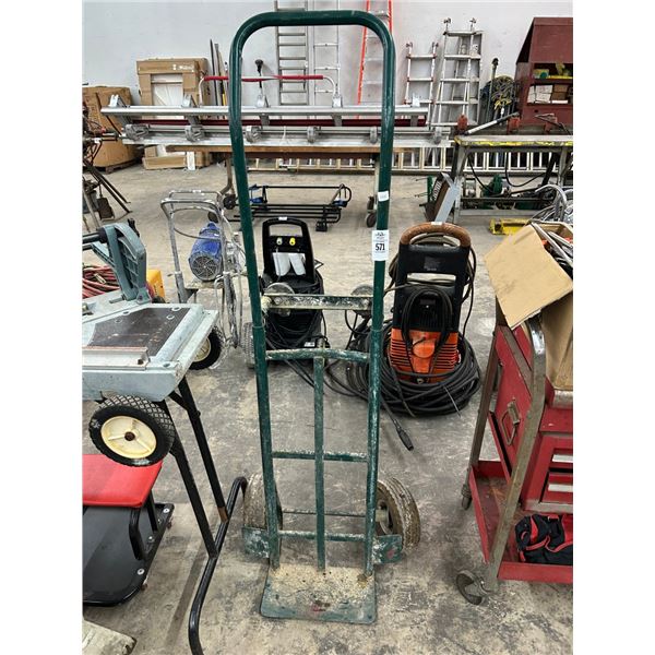 Green Convertible Hand Truck - Needs Wheel Repair