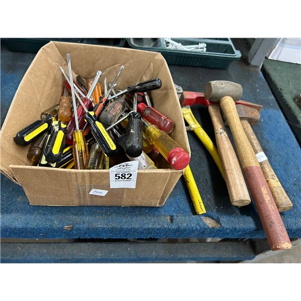 Screwdrivers, Small Bolt Cutters, Hand Sledges
