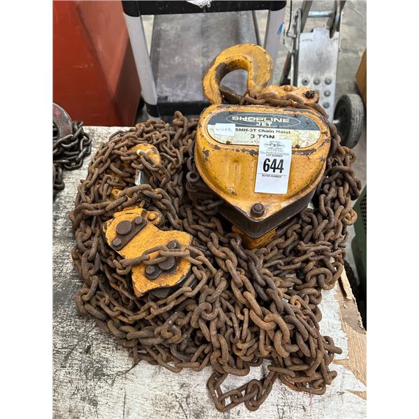 Shop Line Jet 3 Ton Chain Hoist