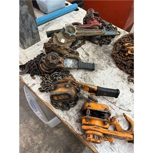 5-Heavy Duty Chain Come A Long - 5 X $