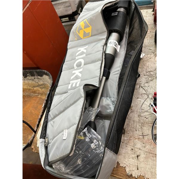 Thrust Me Kicker New Electric Tiller Outboard Motor w/Carry Case