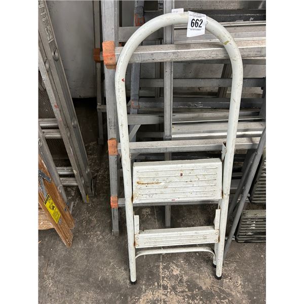 Small White 2 Step Stool