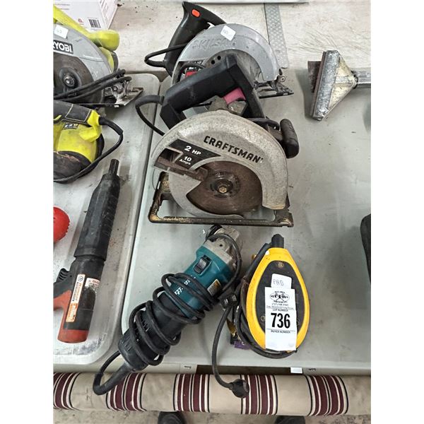 Circular Saws, Dewalt Palm Sander, Makita Grinder