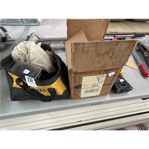 Dewalt Tool Bag w/Hardware, Honeywell Thermostats, Bosch Level