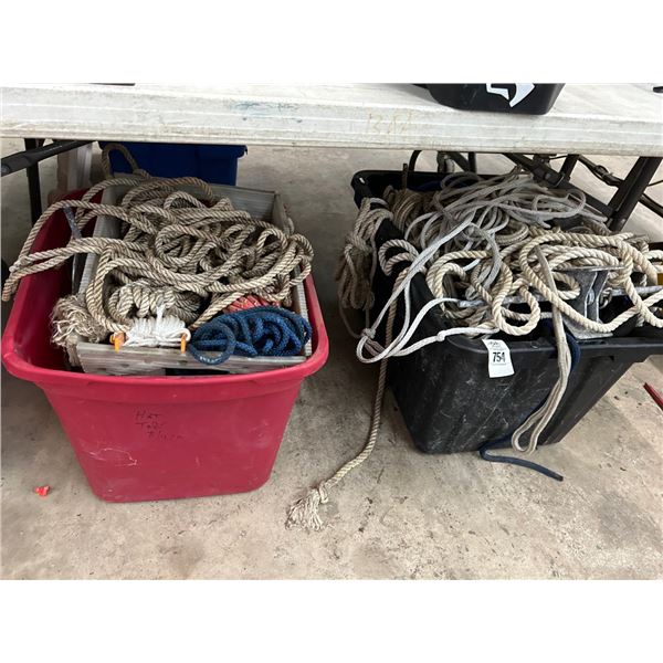 Bins w/Anchors, Rope