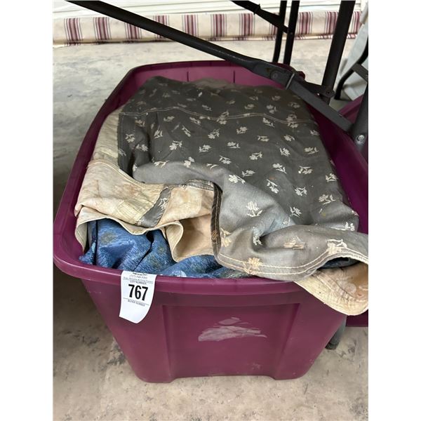Lidded Tote w/Drop Cloth
